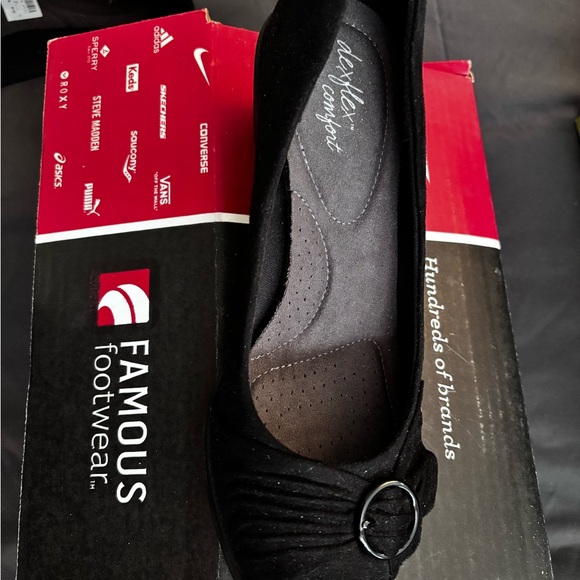 Black suede Wedge heels size 7.5 - Picture 5 of 8